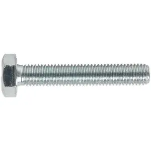 25 Pack M10 x 60mm Zinc Setscrews - Grade 8.8 Fully Threaded DIN 933