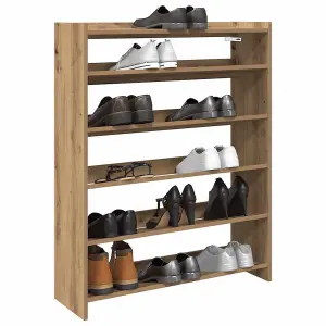 Berkfield Shoe Rack Artisan Oak 80x25x100 cm Engineered Wood