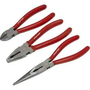 Premium 3 Piece Pliers Set with Serrated Jaws for Precision Cutting