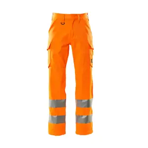 Mascot Safe Light Thigh Pocket Trousers (Hi-Vis Orange)  (28.5) (Leg Length - Regular)