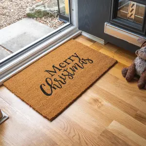 Christmas Door Mat - 60 x 40cm - Merry Christmas Xmas Decor Floor Mat by Nicola Spring