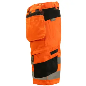 Slim Fit Stretch Hi-Vis Shorts With Removable Holster Pockets