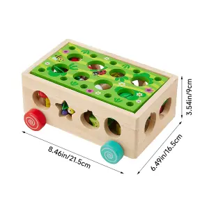 Colourful Montessori Toy Wooden Building Blocks for Kids Age 3+