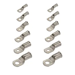 4 x Crimp or Solder Battery Lug Terminals for a 16mm² Cable with 10mm Bolt Hole