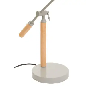 Interiors by Premier Matte Grey Table Lamp, Easy to Assemble Bedside Table Light, Eco-friendly Lamp for Table Living Room