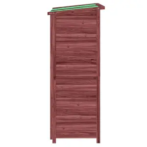 Berkfield Garden Tool Shed Mocha 83x57x140 cm Solid Wood Pine