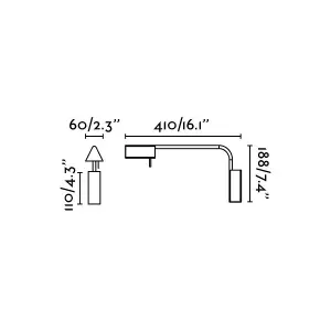 Luminosa Academy LED Indoor Wall Lamp Chrome