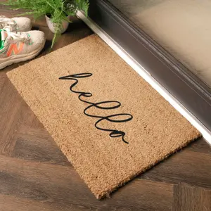 Hello Coir Doormat (60 x 40cm)