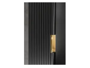 Bathroom Wall Cabinet Tall Slim Storage Unit Black Ribbed Tallboy Floating Furniture Adel