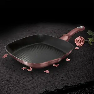 Berlinger Haus 28cm Width Square Rose Grill Frying Pan Non Stick Griddle Steak