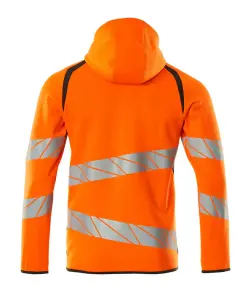 Mascot Accelerate Safe Hoodie with Zipper (Hi-Vis Orange/Dark Anthracite)  (XX Large)