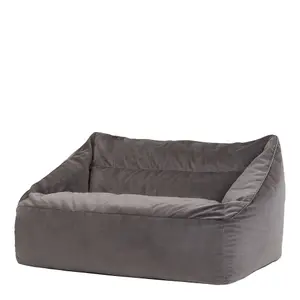 icon Cecilia Bean Bag Sofa Charcoal Grey Giant Velvet Bean Bag Chair