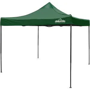 Durable 3x3m Green Pop-Up Gazebo with Water-Resistant Canopy for Gardens