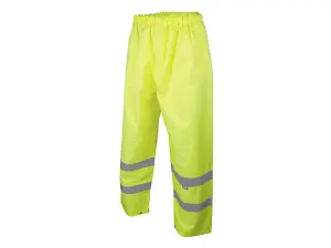 High Visibility Yellow Scan Motorway Trousers Size L for Ultimate Safety and Comfort