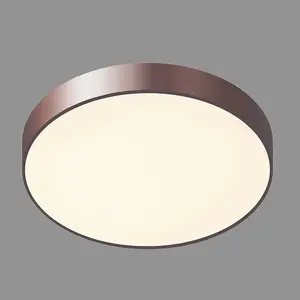 Luminosa Modern LED Flush Ceiling Light Coffee, Warm White 3000K 1800lm