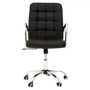 Interiors by Premier Brent Black Tufted Home Office Chair