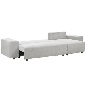 Corner Sofa LUSPA Light Grey Fabric Left Hand