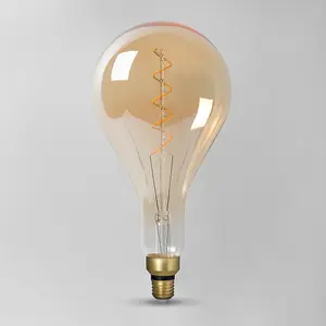 LARGE 6W E27 ES Vintage Edison PS160 LED Light Bulb 1800K Spiral Filament High CRI Dimmable - SE Home