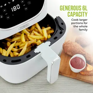 Tower Vortx Air Fryer with Digital Control Panel, 1700W, 6L White