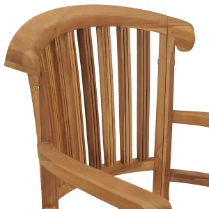 Berkfield Garden Chairs 2 pcs Solid Teak Wood