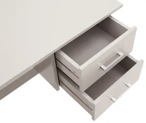 GFW Panama 2 Drawer Study Desk Grey