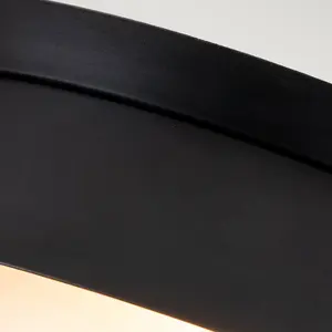 Luminosa Bowtie 2 Light Bathroom Ceiling Light, Matte Black IP44