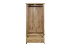 Birlea Hampstead 2 Door 1 Drawer Wardrobe Oak