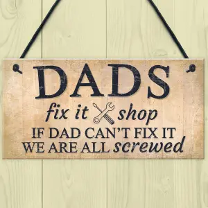 Red Ocean Dads Man Cave Signs Garage Shed Door Wall Hanging Plaque Gifts For Dad Daddy