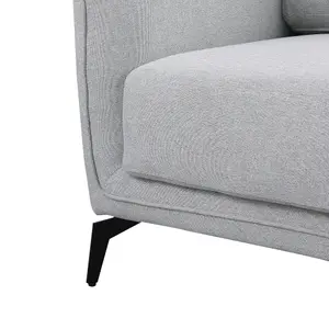 Oslo Modern Scandi Style Fabric Living Room 2 Seater Sofa (Light Grey)