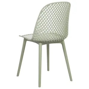 Set of 4 Dining Chairs EMORY Light Green