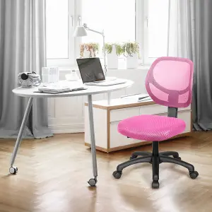 Costway Ergonomic Computer Desk Chair Low-Back Task Study Chairs Office Armless Chair