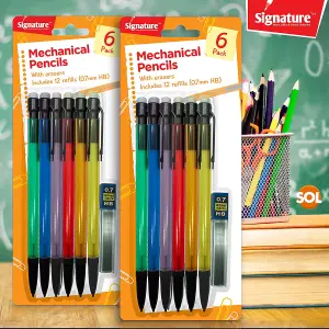 12pk Mechanical Pencil 0.7mm HB - Mechanical Pencils Set, 24 Lead Refills - Propelling Pencils Mechanical 0.7mm Mechanical Pencils