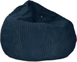 rucomfy Jumbo Cord Slouchbag Beanbag - Navy