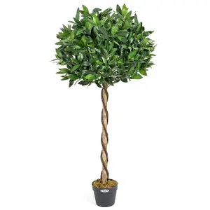 Artificial Bay Tree Large Potted Indoor Outdoor Topiary Decoration 4ft