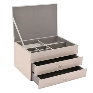 Sophia Classic Nude Glass Jewellery Storage Drawers