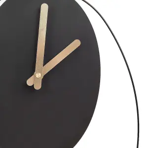 Wall Clock MANIGOD Metal Black