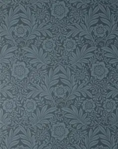 Crown Camille Damask Navy Wallpaper M1745