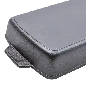 Black Rectangular Cast Iron Baking Pan