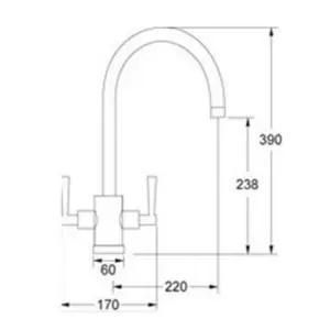 Newbury Brushed Brass Dual Lever Kitchen Sink Mixer & Basket Strainer (Round Overflow)