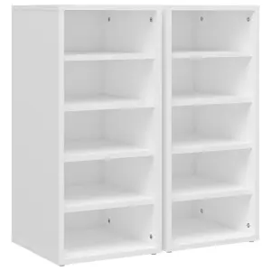 Shoe Cabinets 2 pcs White 31.5x35x70 cm Engineered Wood