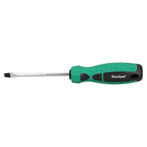 6.5mm x 100mm Slotted Flat Headed Screwdriver with Magnetic Tip Rubber Handle