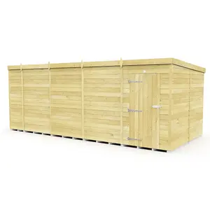 DIY Sheds 19x8 Pent Shed - Single Door Without Windows