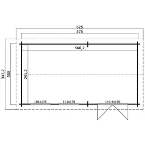 21 x 11 Ft Tongue and Groove Summer House