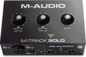 M-Audio M-Track Solo – USB Audio Interface For Recording, Streaming And Podcasting With XLR, Line And DI Inputs, Plus A Software Suite Included