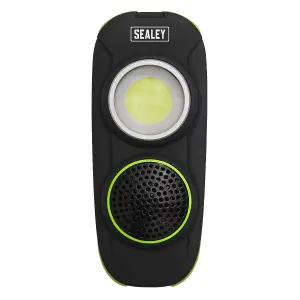 Sealey Rechargeable Torch With Wireless Speaker 10W COB LED X 10 LED50WSDB