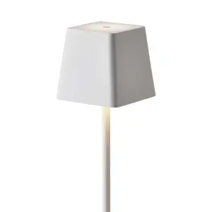 V-TAC Rechargeable Table Lamp White Square LED USB Dimmable Light