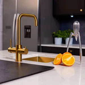 flode tre 3 in 1 Boiling Water Tap Brushed Gold Finish