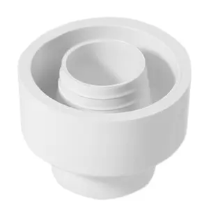 SPARES2GO External Toilet Flush Cone Rubber White Pipe to Pan Sealing Flexible Stretch Washer WC Connector