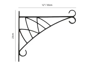 Lotus Design Hanging Basket Bracket - 12"