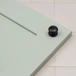 25mm Matt Black Cabinet Knob Kitchen Cupboard Door Drawer Pull Handle Wardrobe Furniture